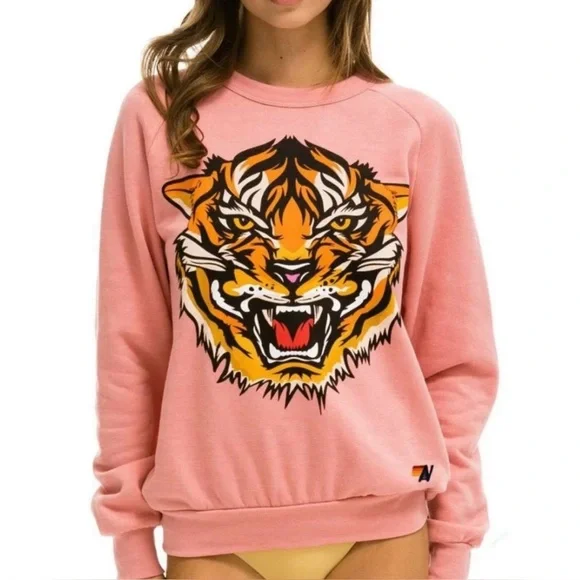 Aviator Nation Tiger Print Sweatshirt - Picture 7 of 8